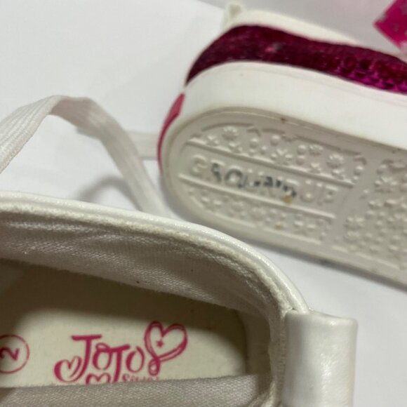Jojo Siwa little girl high Hi top hot pink tennis shoes with pink bows size 2 - Picture 8 of 8